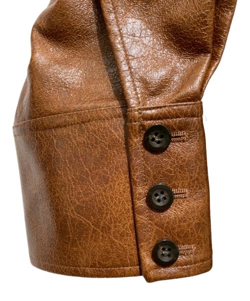 Ameri（アメリ）Ameri (アメリ) CRASH FAKE LEATHER COAT クラッシュフェイクレザーコート ブラウン サイズ:Mの古着・服飾アイテム