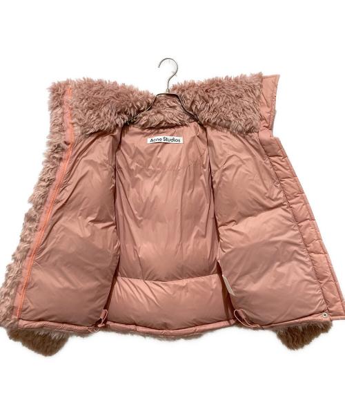 Acne studios（アクネ ストゥディオズ）Acne studios (アクネ ストゥディオス) FAUX FUR DOWN JACKET ピンク サイズ:３０の古着・服飾アイテム