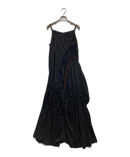 UN3D.（アンスリード）UN3D. (アンスリード) color code gather cami op ブラック サイズ:Mの古着・服飾アイテム