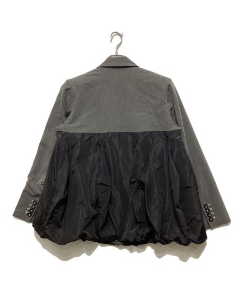 OMMO（オーエムエムオー）OMMO (オーエムエムオー) FLASK PATTERN DOCKING JK グレー×ブラック サイズ:Sの古着・服飾アイテム