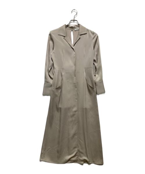 THE PERMANENT EYE（ザ パーマネント アイ）THE PERMANENT EYE (ザ パーマネント アイ) 2way slim satin Dress ベージュ サイズ:Ｓの古着・服飾アイテム