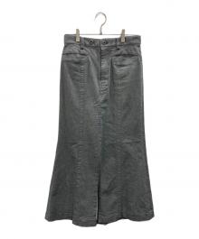 STUDIOUS（ステュディオス）の古着「Back Flare Denim SK」｜グレー