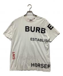 BURBERRY（バーバリー）の古着「ホースフェリープリント Tシャツ」｜ホワイト