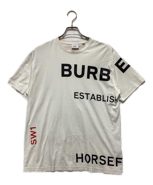 BURBERRY（バーバリー）BURBERRY (バーバリー) ホースフェリープリント Tシャツ ホワイト サイズ:Mの古着・服飾アイテム