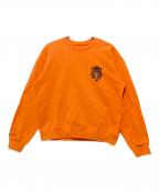 CHROME HEARTSクロムハーツ）の古着「ダガープリントスウェット」｜オレンジ