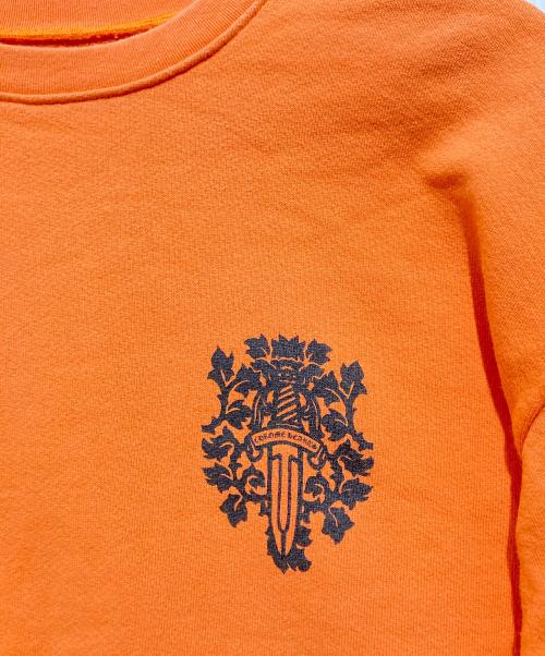 CHROME HEARTS（クロムハーツ）CHROME HEARTS (クロムハーツ) ダガープリントスウェット オレンジ サイズ:Lの古着・服飾アイテム