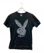 PLAY BOY×Mastermind JAPANプレイボーイ×マスターマインド ジャパン）の古着「RHEATER 8 Tee」｜ブラック