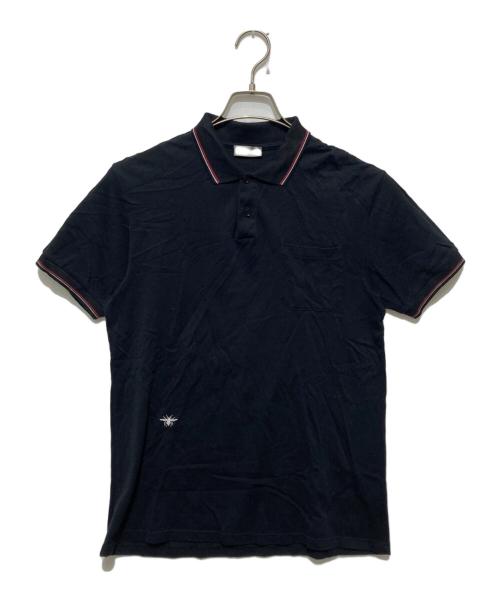 DIOR HOMME（ディオール オム）DIOR HOMME (ディオール オム) BEE刺繍ポロシャツ / 半袖 ポロシャツ ブラック サイズ:Mの古着・服飾アイテム