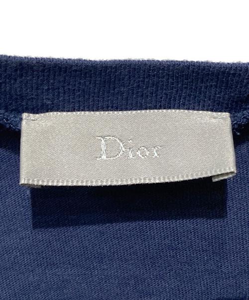 DIOR HOMME（ディオール オム）DIOR HOMME (ディオール オム) Bee刺繍VネックTシャツ ネイビー サイズ:Sの古着・服飾アイテム