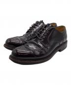 Jalan Sriwijayaジャランスリウァヤ）の古着「BORDO HI SHINE ハイシャインレザーUチップシューズ」｜バーガンディー