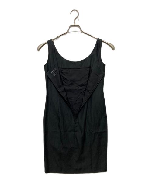 GUCCI（グッチ）GUCCI (グッチ) シルクリネンノースリーブワンピース ブラック サイズ:42の古着・服飾アイテム