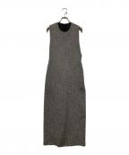 CLANEクラネ）の古着「SHEER MAXI ONEPIECE シアーマキシワンピース」｜ベージュ×ブラック