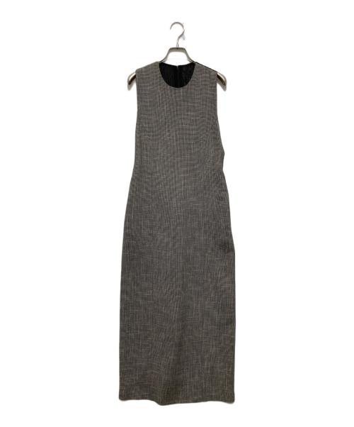 CLANE（クラネ）CLANE (クラネ) SHEER MAXI ONEPIECE シアーマキシワンピース ベージュ×ブラック サイズ:Mの古着・服飾アイテム