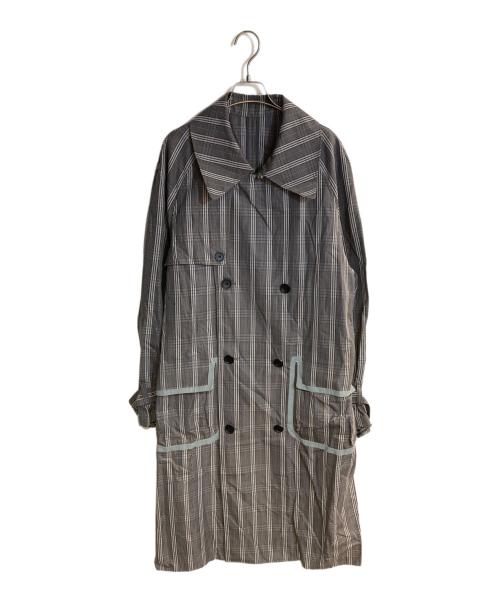 Name.（ネーム）Name. (ネーム) チェックトレンチコート グレー サイズ:2の古着・服飾アイテム