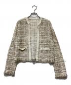 BALLSEYボールジィ）の古着「マテリアルミックスツイード ショートカーディガン」｜ベージュ