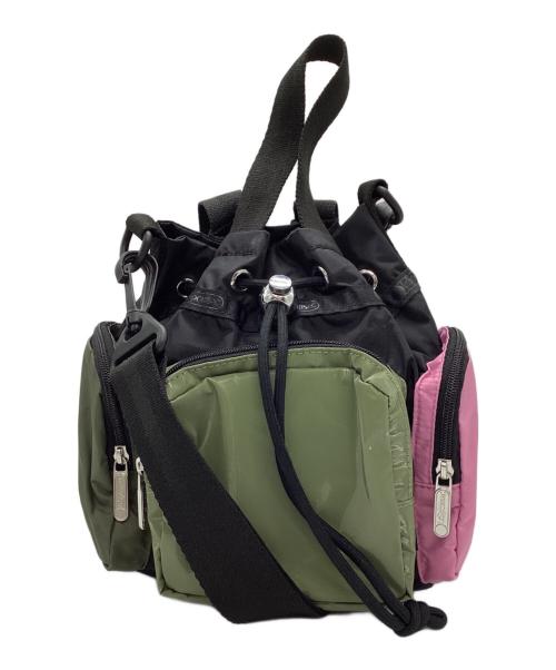LeSportsac（レスポートサック）LESPORTSAC (レスポートサック) AMERI (アメリ) ショルダーバッグ ピンク×カーキの古着・服飾アイテム