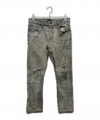 TOM FORDトムフォード）の古着「ダメージ加工デニムパンツ」｜グレー