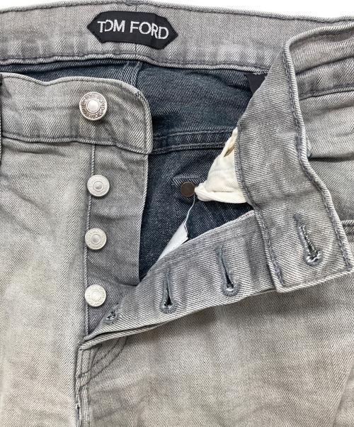TOM FORD（トムフォード）TOM FORD (トムフォード) ダメージ加工デニムパンツ グレー サイズ:W32の古着・服飾アイテム