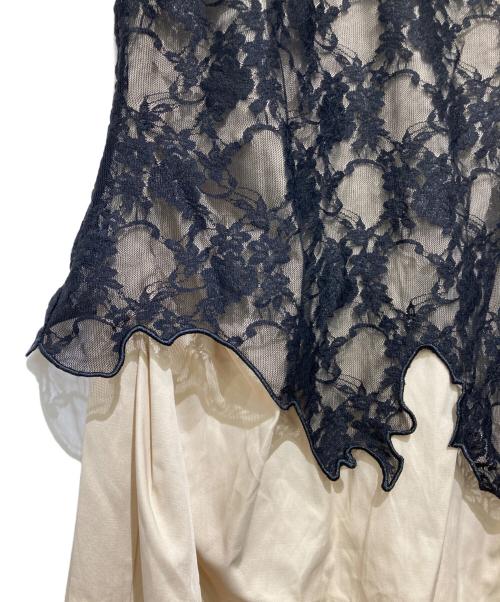 JOSE MOON（ジョゼムーン）JOSE MOON (ジョゼムーン) LACE DOCKING DRESS ベージュ×ブラック サイズ:Mの古着・服飾アイテム