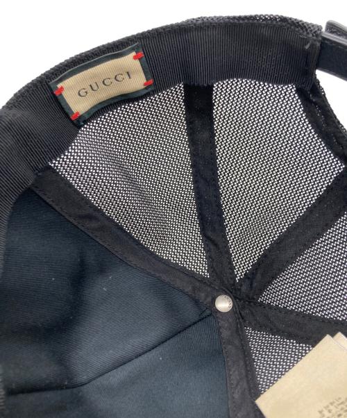 GUCCI（グッチ）GUCCI (グッチ) ロゴメッシュキャップ ブラック サイズ:Mの古着・服飾アイテム