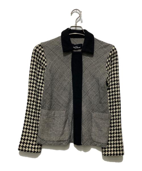 tricot COMME des GARCONS（トリココムデギャルソン）tricot COMME des GARCONS (トリココムデギャルソン) 切替ニットジャケット グレー×ブラック サイズ:FREEの古着・服飾アイテム