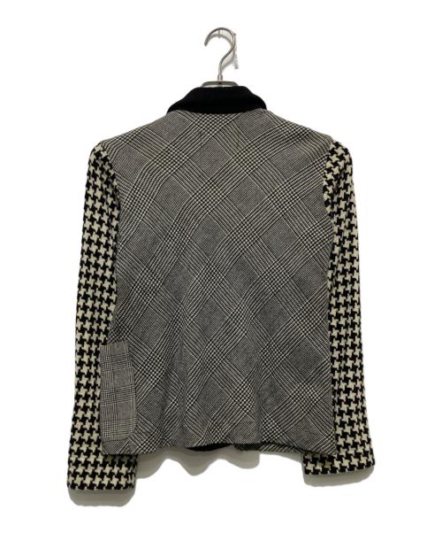 tricot COMME des GARCONS（トリココムデギャルソン）tricot COMME des GARCONS (トリココムデギャルソン) 切替ニットジャケット グレー×ブラック サイズ:FREEの古着・服飾アイテム