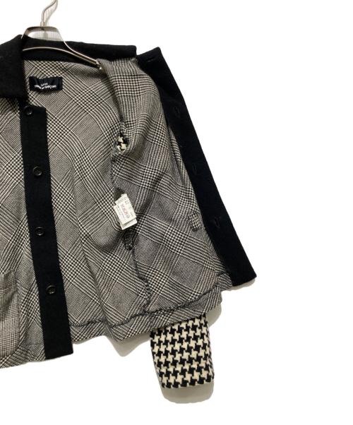 tricot COMME des GARCONS（トリココムデギャルソン）tricot COMME des GARCONS (トリココムデギャルソン) 切替ニットジャケット グレー×ブラック サイズ:FREEの古着・服飾アイテム