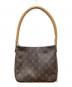 LOUIS VUITTON (ルイ ヴィトン) モノグラム ルーピングMM ショルダーバッグ ブラウン：57000円
