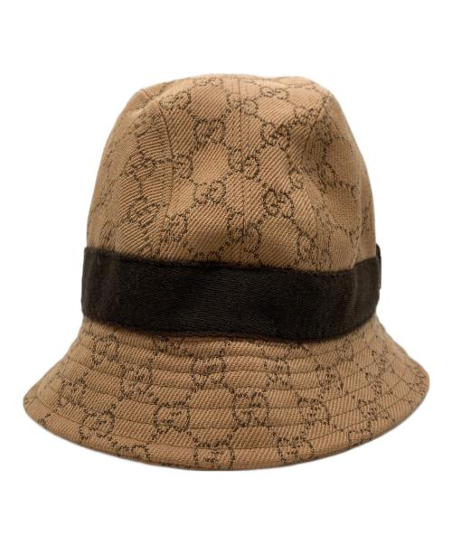 GUCCI（グッチ）GUCCI (グッチ) GG柄バケットハット ベージュ サイズ:XLの古着・服飾アイテム