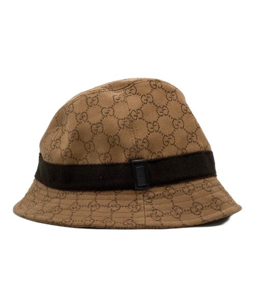 GUCCI（グッチ）GUCCI (グッチ) GG柄バケットハット ベージュ サイズ:XLの古着・服飾アイテム