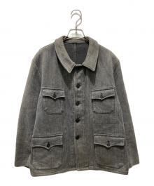 DUMONT D'URVILLE（デュモン・デュルヴィル）の古着「Cotton Pique Hunting Jacket/コットンピケハンティングジャケット」｜グレー