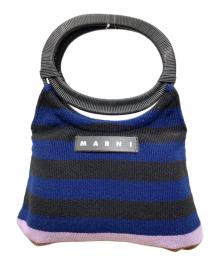 MARNI（マルニ）の古着「MARKET BOAT BAG」｜ネイビー×ピンク
