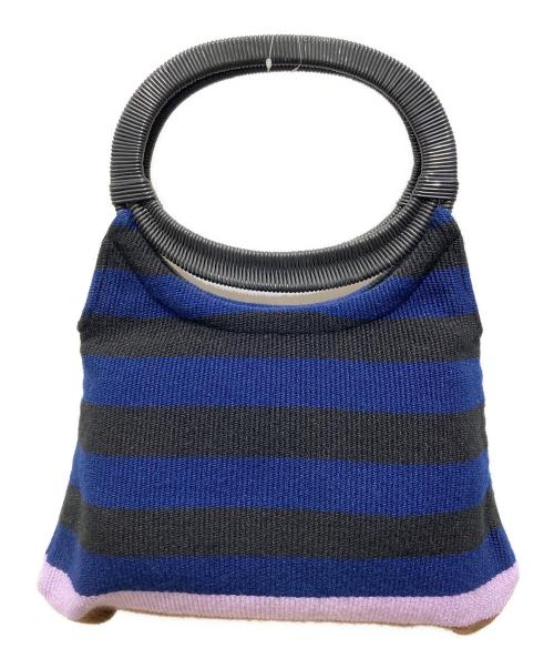 MARNI（マルニ）MARNI (マルニ) MARKET BOAT BAG ネイビー×ピンクの古着・服飾アイテム