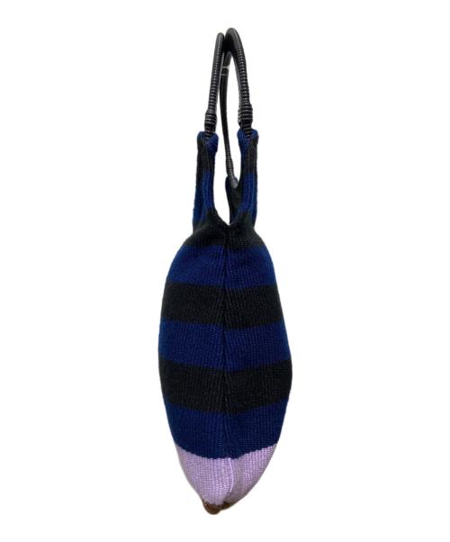 MARNI（マルニ）MARNI (マルニ) MARKET BOAT BAG ネイビー×ピンクの古着・服飾アイテム