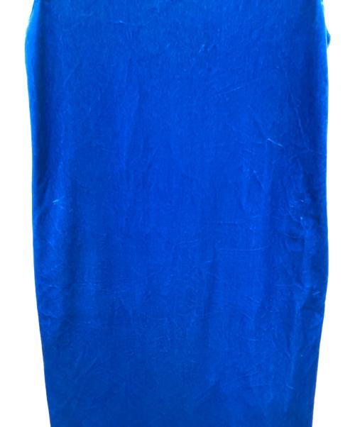 CABAN（キャバン）CABAN (キャバン) ソフトベロア Vネックロングワンピース ブルー サイズ:Sの古着・服飾アイテム