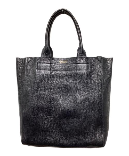 A.D.M.J.（エーディーエムジェイ）A.D.M.J. (エーディーエムジェイ) レザートートバッグ ブラックの古着・服飾アイテム