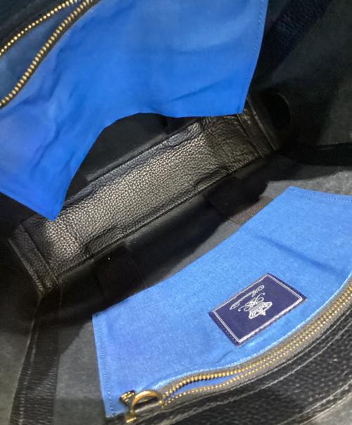 A.D.M.J.（エーディーエムジェイ）A.D.M.J. (エーディーエムジェイ) レザートートバッグ ブラックの古着・服飾アイテム