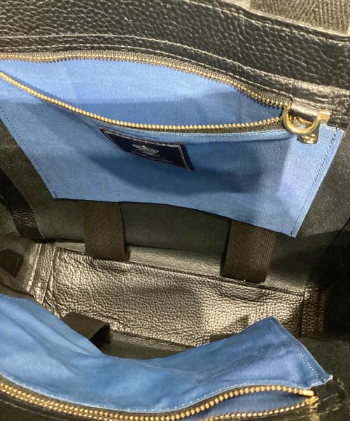 A.D.M.J.（エーディーエムジェイ）A.D.M.J. (エーディーエムジェイ) レザートートバッグ ブラックの古着・服飾アイテム