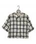 MARGARET HOWELL（マーガレットハウエル）の古着「LARGE CHECK LINEN」｜ホワイト×ブラック