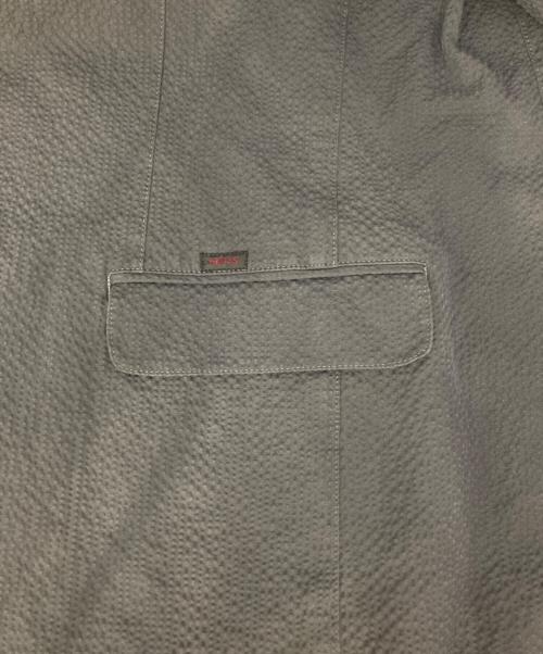 PAPAS（パパス）PAPAS (パパス) シアサッカーテーラードジャケット カーキ サイズ:Mの古着・服飾アイテム