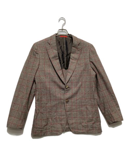 ISAIA（イザイア）ISAIA (イザイア) SAILOR セイラ― グレンチェックテーラードジャケット ブラウン サイズ:48の古着・服飾アイテム