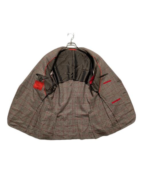 ISAIA（イザイア）ISAIA (イザイア) SAILOR セイラ― グレンチェックテーラードジャケット ブラウン サイズ:48の古着・服飾アイテム
