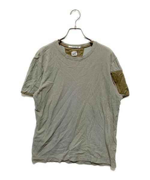 C.P COMPANY（シーピーカンパニー）C.P COMPANY (シーピーカンパニー) 半袖Tシャツ ホワイト×ベージュ サイズ:Mの古着・服飾アイテム