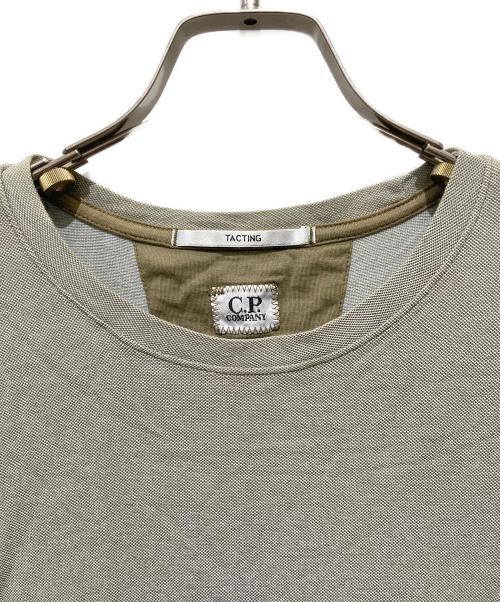 C.P COMPANY（シーピーカンパニー）C.P COMPANY (シーピーカンパニー) 半袖Tシャツ ホワイト×ベージュ サイズ:Mの古着・服飾アイテム