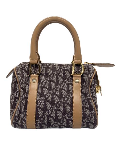 Christian Dior（クリスチャン ディオール）Christian Dior (クリスチャン ディオール) ミニボストンハンドバッグ ベージュ×ブラウンの古着・服飾アイテム