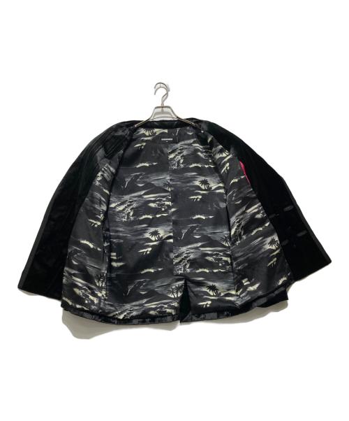 DSQUARED2（ディースクエアード）DSQUARED2 (ディースクエアード) ベロアテーラードジャケット ブラック サイズ:Mの古着・服飾アイテム