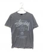 stussyステューシー）の古着「ワールドツアーTシャツ」｜グレー