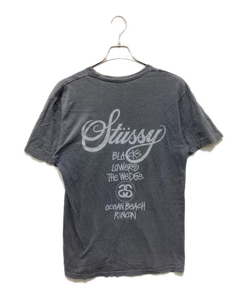 stussy（ステューシー）stussy (ステューシー) ワールドツアーTシャツ グレー サイズ:Mの古着・服飾アイテム