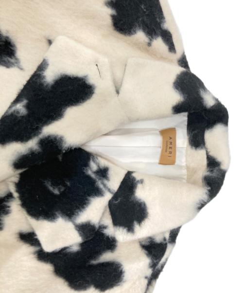 Ameri（アメリ）Ameri (アメリ) UND SHADOW FLOWER WOOL COAT / ウール混コート / 総柄コート ホワイト×ブラック サイズ:Mの古着・服飾アイテム