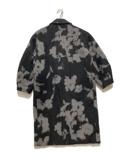 Ameri（アメリ）Ameri (アメリ) UND SHADOW FLOWER WOOL COAT / ウール混コート / 総柄コート ブラック×グレー サイズ:Mの古着・服飾アイテム